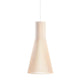 Pendelleuchte Secto Small 4201 aus Holz Ø 25cm in modernem Design mit filigranem Holzschirm.