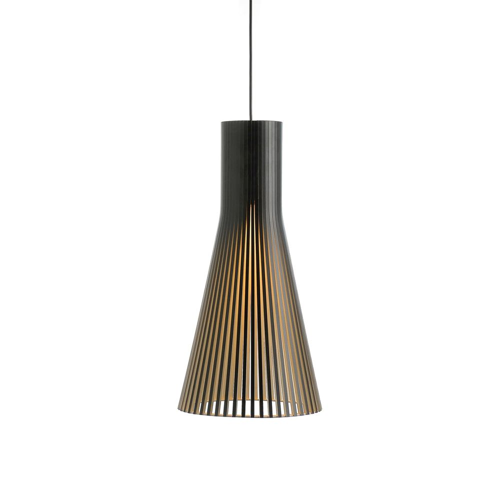 Pendelleuchte Secto Small 4201 aus Holz, Ø 25cm, design von Seppo Koho, handgefertigt, schafft wohlige Atmosphäre.
