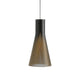 Pendelleuchte Secto Small 4201 aus Holz Ø 25cm in stilvollem Design mit Holzstreifen und sanftem Licht.