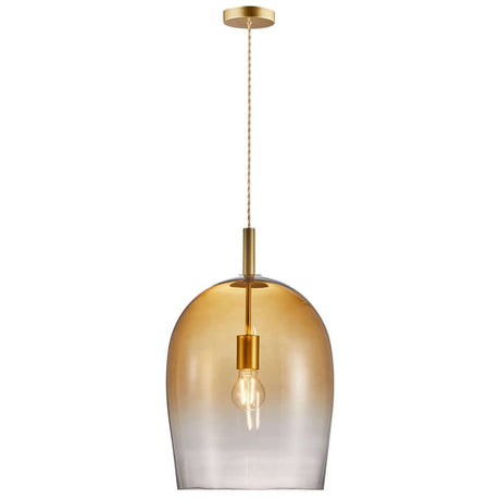 Pendelleuchte Uma 30 mit klaren und goldenen Glaselementen für stilvolle Innenräume.