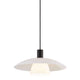 Pendelleuchte Verona im klassischen skandinavischen Design mit weißem Opalglas und mattem schwarzen Metall.