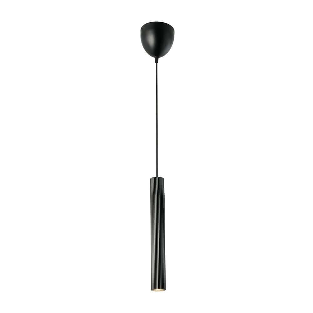 Pendelleuchte Vico in minimalistischer, skandinavischer Eleganz mit gerippter Oberfläche und nach unten gerichteter Beleuchtung.