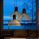 Pendelleuchte Victo 4250 aus Holz Ø 56cm in modernem Design, ideal für gesellige Atmosphären.