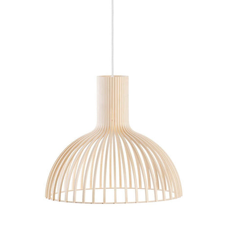 Victo 4250 pendant light made of wood Ø 56 cm in a natural birch wood design by Secto.