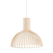 Pendelleuchte Victo Small 4251 aus Holz Ø 45cm in Birke, handgefertigt von Secto für den Esstisch