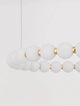 Perla LED Pendelleuchte 27-flammig Ø 62cm 3000K - elegante Hängelampe mit Opalglas und Chrommetall.