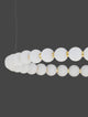 Perla LED Pendelleuchte 36-flammig Ø 80cm 3000K – runde Opalglas-Kugeln mit Chrommetall, elegantes Hängelement für Esszimmer oder Wohnraum