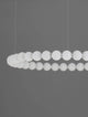 Perla LED Pendelleuchte 36-flammig Ø 80cm 3000K, runde Chrom-Opalglas Hängelampe mit 36 leuchtenden Kugeln, modernes Design