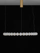 Perla LED Pendelleuchte 36-flammig Ø 80cm 3000K runde Opalglas Hängelampe Chromakzente modern