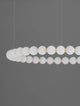 Perla LED Pendelleuchte 36-flammig Ø 80cm 3000K – runde Opalglas-Hängelampe mit Chromakzenten, elegant für Esszimmer oder Wohnzimmer