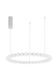 Perla LED Pendelleuchte 36-flammig Ø 80cm 3000K – runde LED Hängelampe mit Chromakzenten und Opalglas, Ø 80 cm, modernes Esszimmerlicht