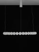 Perla LED Pendelleuchte 36-flammig Ø 80cm 3000K - runde Chrom-Opalglas Hängelampe, elegantes 36-flammen Design für Esszimmer oder Wohnzimmer