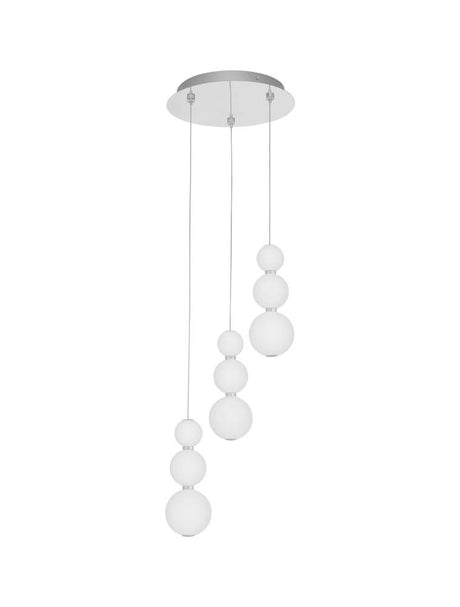 Lampada a ciondolo a LED PERLA 9-FLAME Ø 31cm 3000K