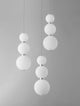 Perla LED Pendelleuchte 9-flammig Ø 31cm 3000K in elegantem Design mit opalglas und Chrommetall.