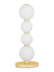 Perla LED Tischleuchte 3000K Gold mit elegantem Design und Opalglas.