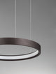 Perrine LED Pendelleuchte Ø 40cm 3000K – schlanker gebürsteter Aluminium-Leuchtring mit diffuser Kunststoff-Applikation, ideal über Esstisch oder Home-Office