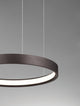 Perrine LED Pendelleuchte Ø 40cm 3000K – schlanker gebürsteter Aluminium-Leuchtring mit warmweißem Licht, elegantes, minimalistisches Design