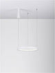 Perrine LED Pendelleuchte Ø 40cm 3000K – elegante weiße Hängeleuchte mit dünnem Leuchtring aus Aluminium, ideal über Esstisch oder im Office