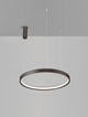 Alt Tag: Perrine LED Pendelleuchte Ø 60cm 3000K - nickelfarbene runde LED-Hängeleuchte 22W 1540lm 3000K, minimalistisches Aluminium-Acryl-Design