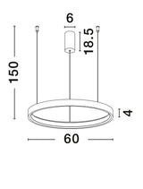 Perrine LED Pendelleuchte Ø 60cm 3000K