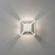 Pescara LED Außen-Wandleuchte in Weiß mit klarem Glas und elegantem Design, ideal für Außenbereiche.