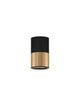 Alt Tag: Picto Deckenleuchte GU10 Ø 6cm Schwarz, Gold - minimalistische schwarze und goldene Zylinder-Deckenlampe, warmweißes LED-Licht