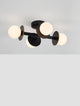 Pielo Deckenleuchte G9 4-flammig mit modernem Design aus Metall und Opalglas