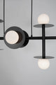 Pielo Pendelleuchte G9 Balken 32cm8-flammig, moderner Kronleuchter aus Metall und Glas.