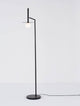 Pielo Stehlampe G9 H 165cm Ø 42cm in modernem Design aus Metall und Opalglas, ideal für elegantes Wohnen.