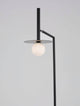 Pielo Stehlampe G9 H 165cm Ø 42cm mit modernem Design aus Metall und Opalglas für elegantes Zuhause.