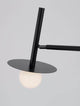 Pielo Stehlampe G9 H 165cm Ø 42cm mit modernen Metall-Design und Opalglas-Lampe.