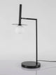 Pielo Tischleuchte G9 H 68cm Ø 32cm mit modernem Design aus Metall und Opalglas.
