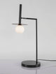 Pielo Tischleuchte G9 H 68cm Ø 32cm, elegante Tischleuchte aus Metall und Opalglas, modernes Design.