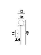 Pielo Wandleuchte G9 H 45cm