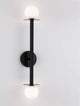 Pielo Wandleuchte G9 H 67cm - elegante Wandleuchte mit Metall und Opalglas in zeitlosem Design