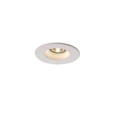 Plaster downlight Plastra round white - modern recessed light with GU10 halogen or LED light sources.