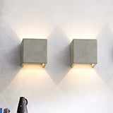 Plinth wall lamp made of concrete gray