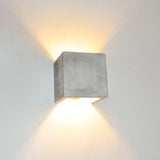 Plinth wall lamp made of concrete gray