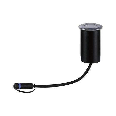 Plug & Shine LED recessed floor light grey IP67 with flexible connection and weather-resistant design.
