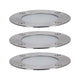 Plug & Shine LED Bodeneinbaustrahler Set für Gartenbeleuchtung, drei Leuchten mit modernen Design.