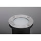 Runder Plug & Shine LED Bodeneinbaustrahler mit Edelstahlrahmen für Gartenbeleuchtung.
