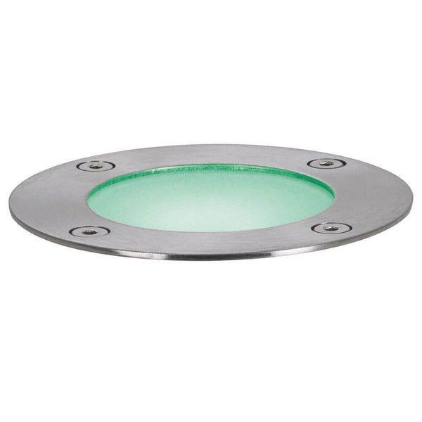 Plug & Shine LED Bodeneinbauleuchte Smart Home Zigbee RGBW IP65, runder Bodeneinbaustrahler mit grünem Licht