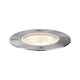 LED Plug & Shine Bodeneinbauleuchte rund IP65 3000K in silber, dekorativer Einbaustrahler für Außenbereiche.