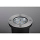 LED Plug & Shine Bodeneinbauleuchte rund IP65 3000K in Silber mit warmweißem Licht