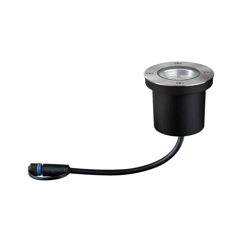 LED Plug & Shine Bodeneinbauleuchte rund IP65 3000K, dekorativer Einbaustrahler für Außenbereiche