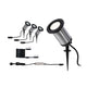 Plug & Shine LED Gartenstrahler Classic Basis-Set Anthrazit IP65 mit drei Erdspießen und Trafo.