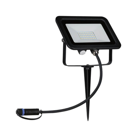 Plug & Shine LED-projecteur de jardin avec piquet de montage pour une disposition flexible en extérieur.