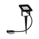 Plug & Shine LED Gartenstrahler Fluter IP65 Schwarz mit Montagespieß für flexible Anordnung im Garten.
