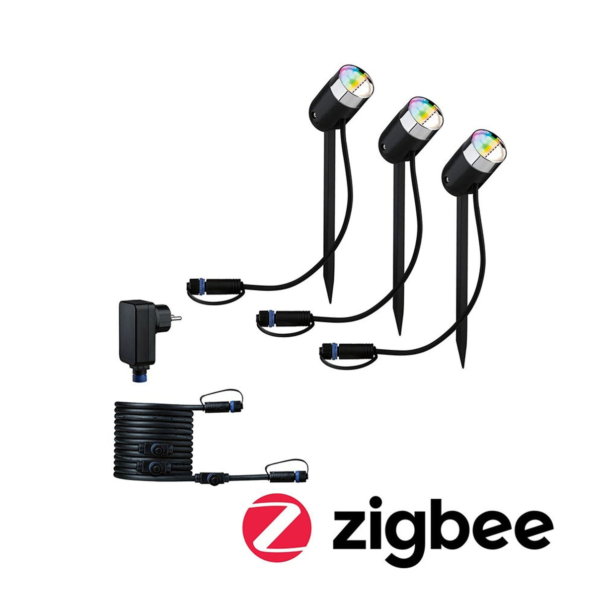Plug & Shine LED Gartenstrahler Smart Home Zigbee Basis-Set