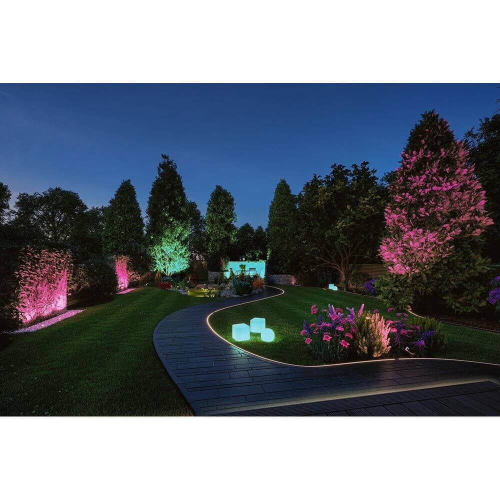 Plug & Shine LED Gartenstrahler Smart Home Zigbee Anthrazit IP65